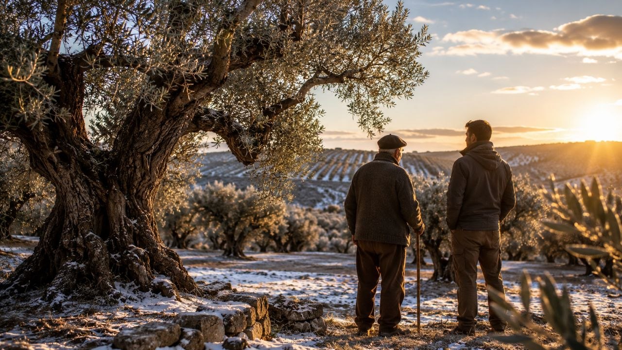 Olivar antiguo de La Mancha al servicio de la alta cocina